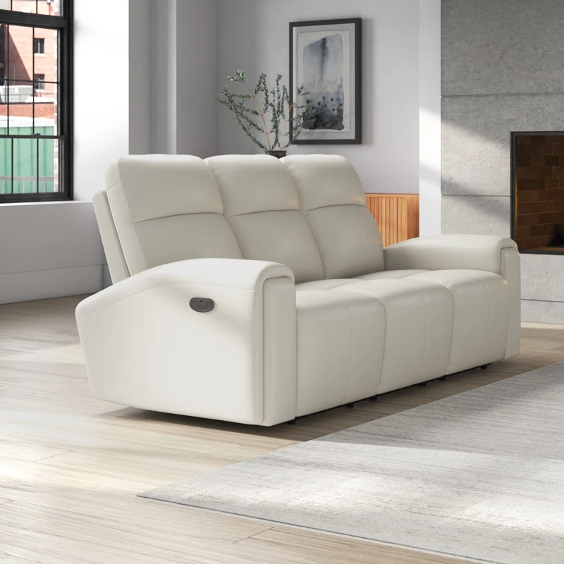 Wade Logan Leather Power Reclining Sofa