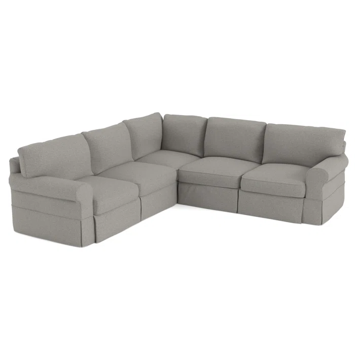 Amari 2 - Piece Slipcovered Sectional L-Shaped Sofa