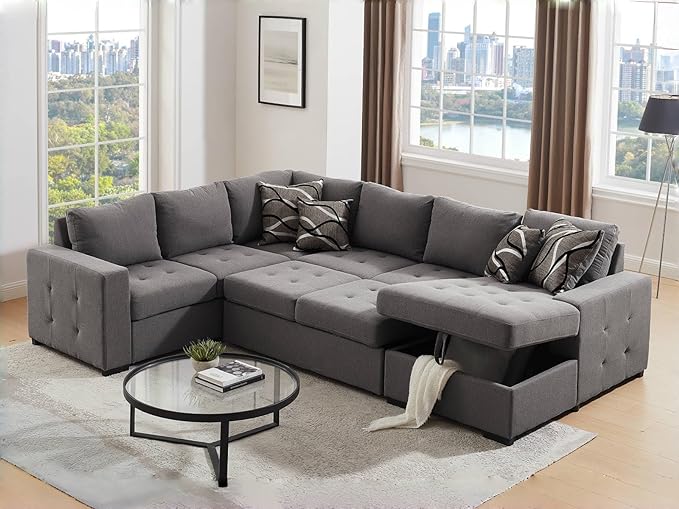 Best Choice Products Linen Sofa Cama
