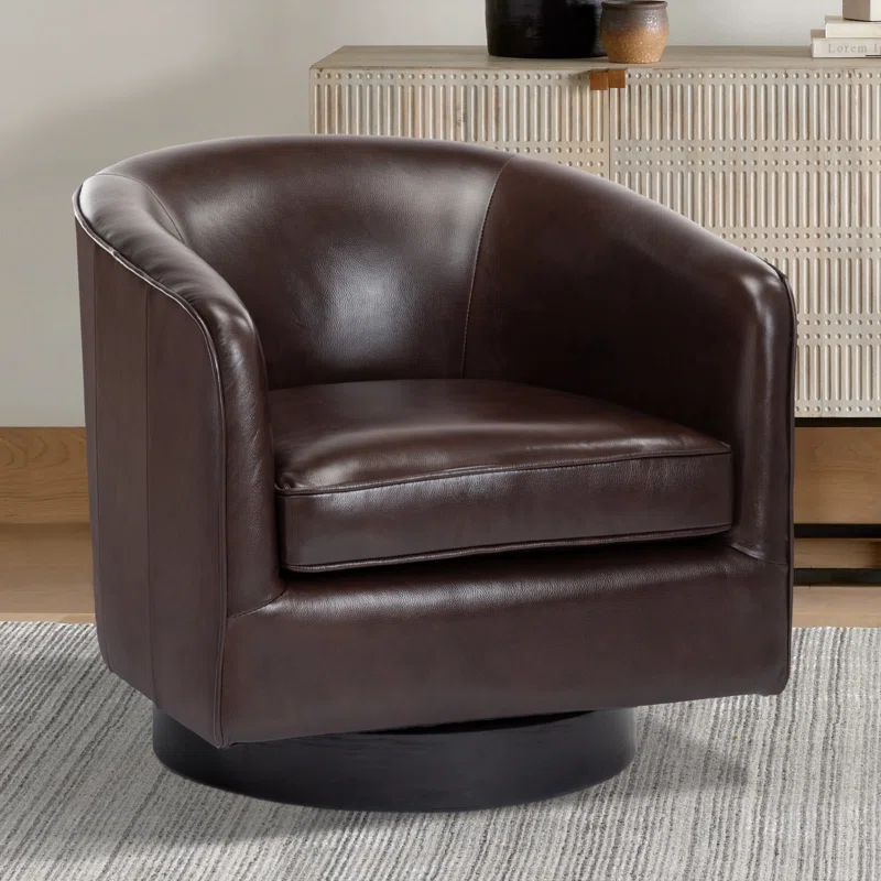 10 Best Leather Swivel Barrel Chairs for Stylish and Comfortable Seating in 2024