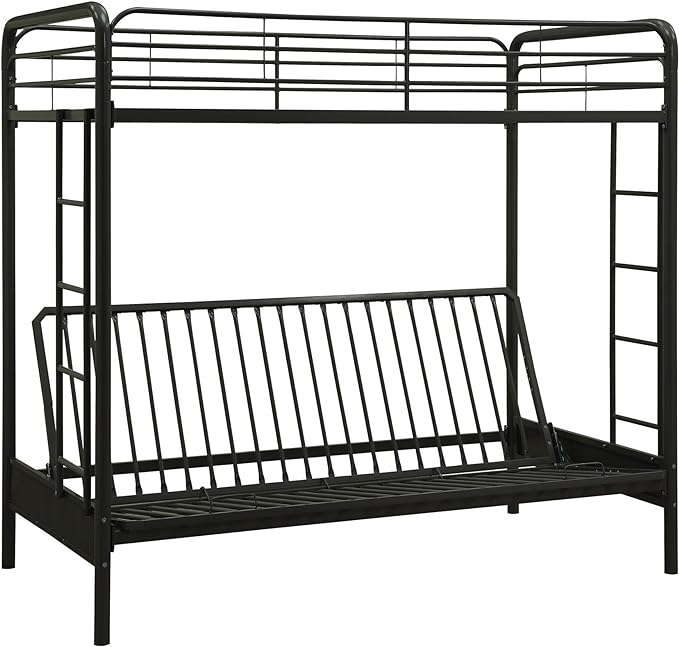 DHP Twin Over Futon Bunk Bed with Metal Frame