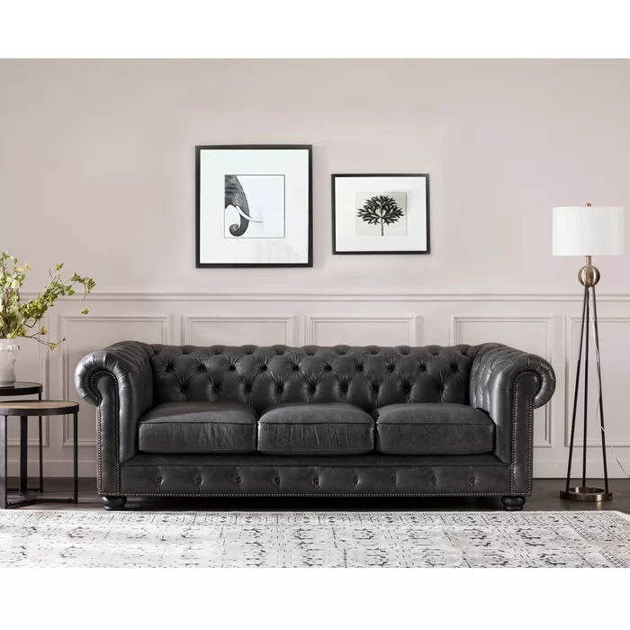 Freddie Gray Leather Sofa