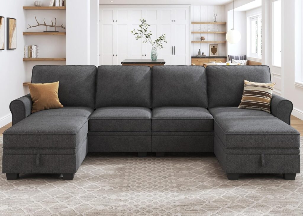 HONBAY Reversible U-Shaped Sectional Sofa