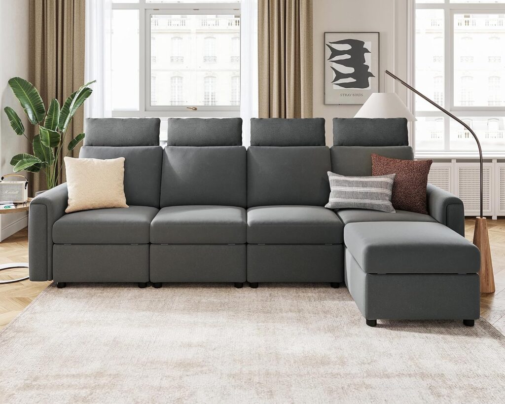 LINSY HOME Modular Sectional High Back Sofa