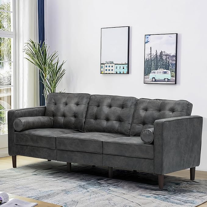 Lesofair Store Gray Leather Sofa