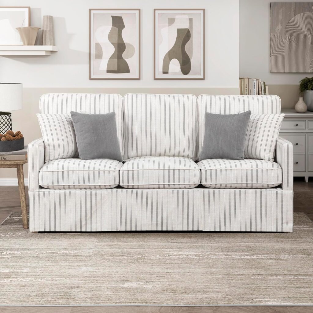 Lexicon Modern Striped Sofa