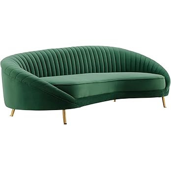Modway Camber Green Velvet Sofa
