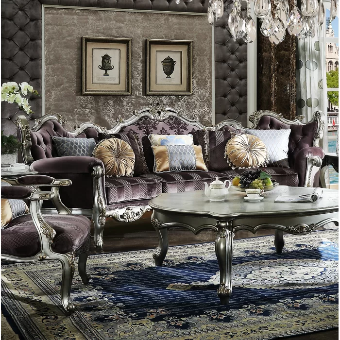Rosdorf Park Vestavia 113'' Velvet Sofa