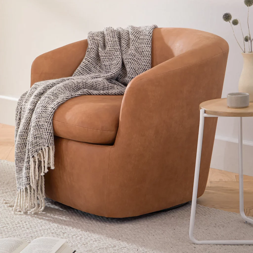10 Best Leather Swivel Barrel Chairs for Stylish and Comfortable Seating in 2024