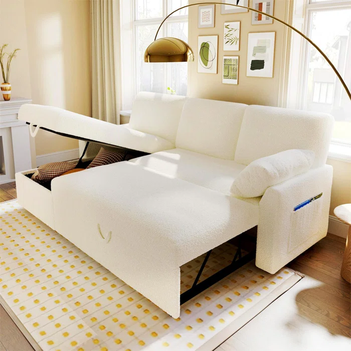 Wade Logan® Baerl 84'' Upholstered Sleeper Sofa