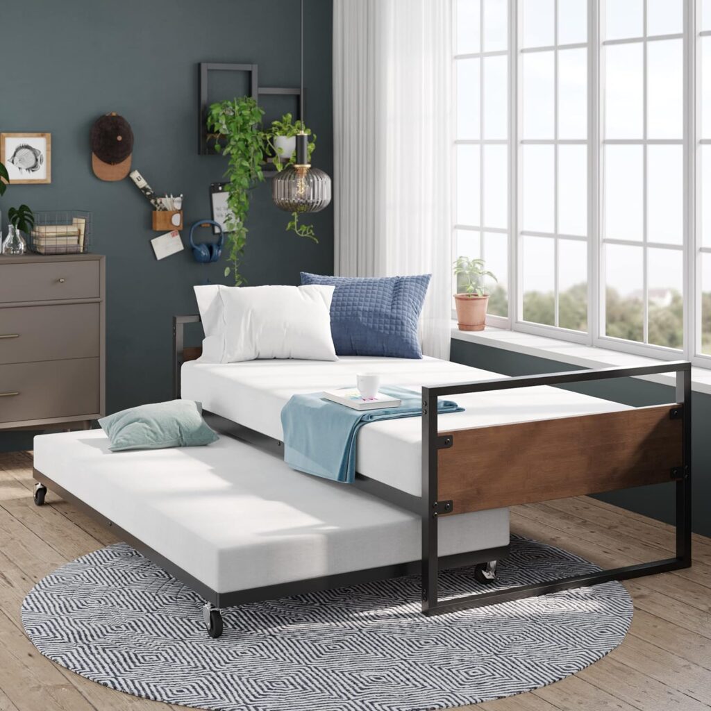 Zinus Ironline Daybed Sofa Frame with Trundle