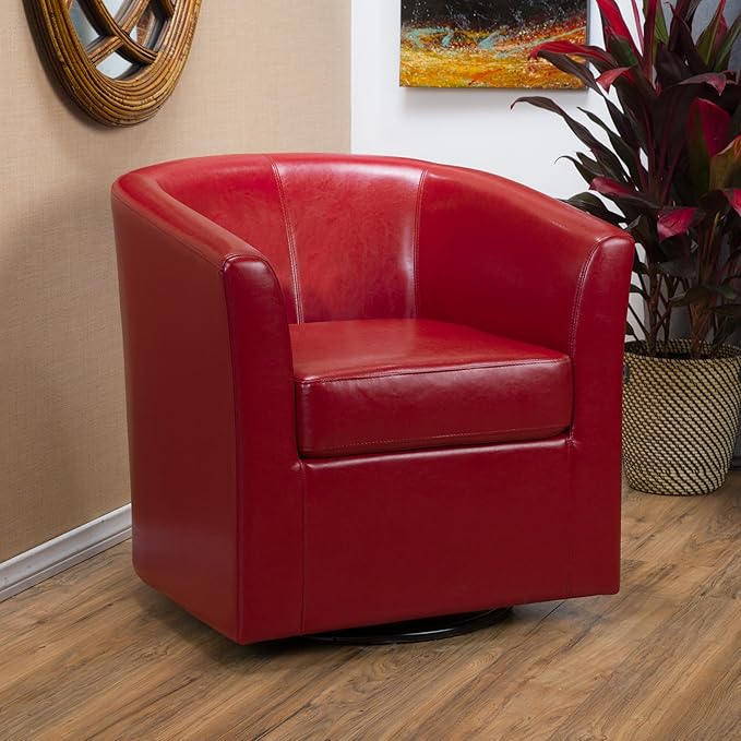 Christopher Knight Home Daymian PU Swivel Club Chair