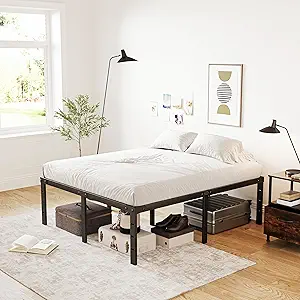 AMOBRO Heavy Duty Steel Slat Bed Frame