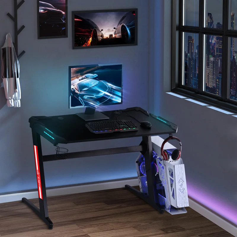 Adjustable Metal Base Computer Desk