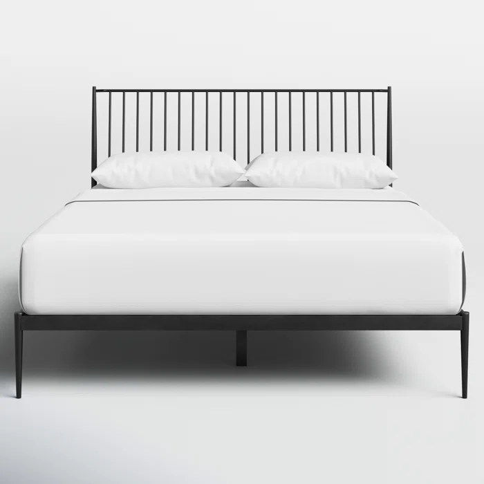 AllModern Aston Black Iron Platform Bed