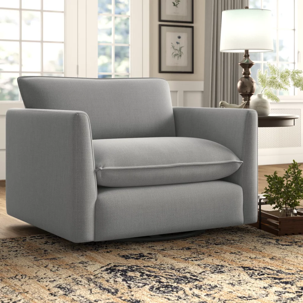 Behiye 45 W Oversized Swivel Armchair