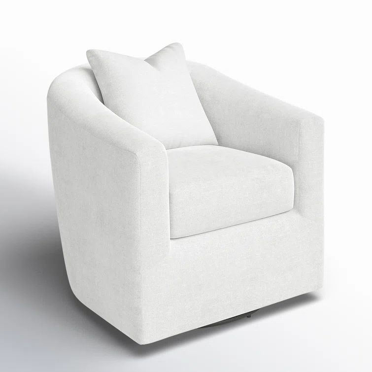 1. Benehaley Upholstered Swivel Barrel Chair