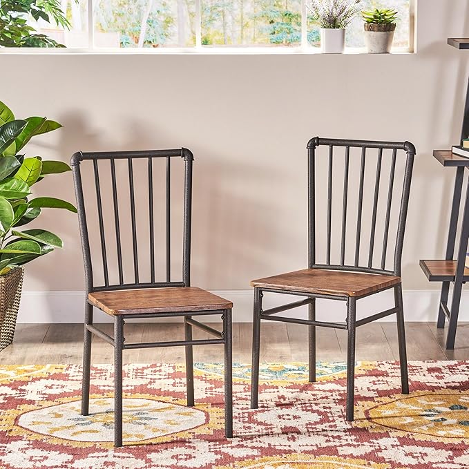 Christopher Knight Home Lucas Industrial Steel Chairs
