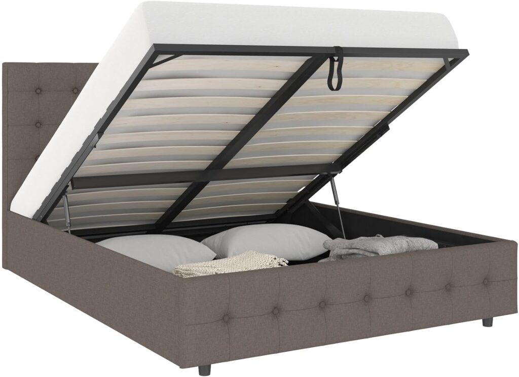 DHP Cambridge Upholstered Platform Bed with Storage
