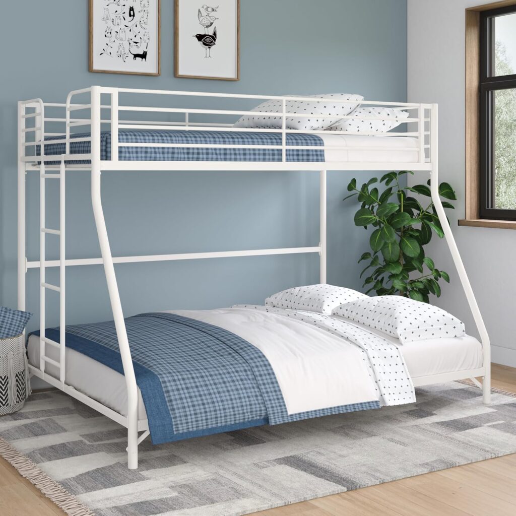 DHP Full Loft Metal Bed with Ladder