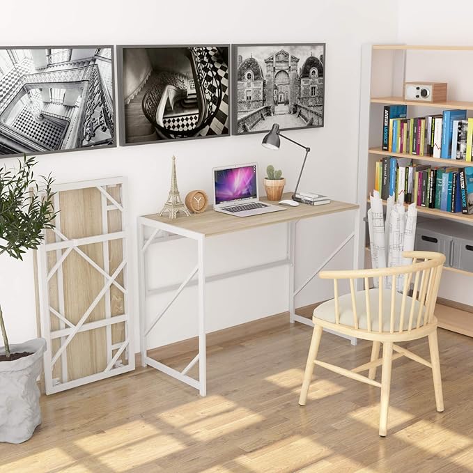 Elephance 40" Folding Computer Desk No Assembly Needed Foldable