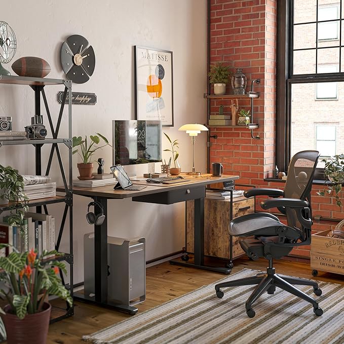 FEZIBO 48 x 24 Inches Standing Desk with Drawer