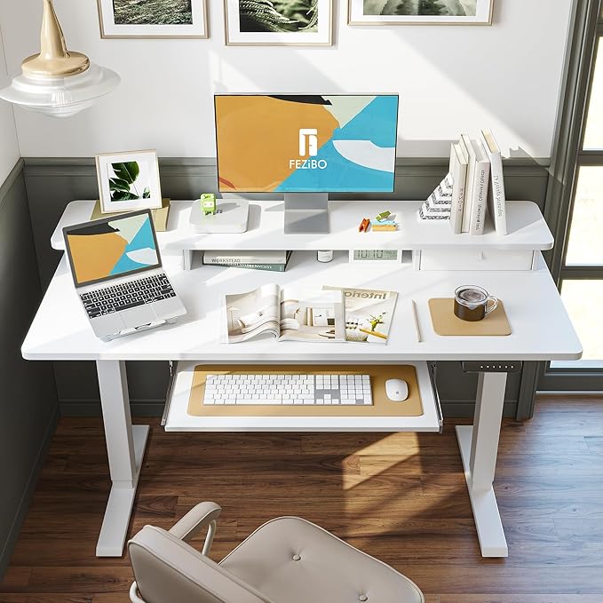 FEZIBO Standing Desk with Drawers