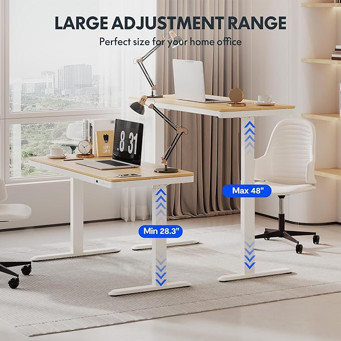 FLEXISPOT Comhar Electric Standing Desk with Drawers Charging USB Port