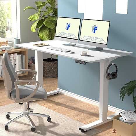 FLEXISPOT Electric White Standing Desk