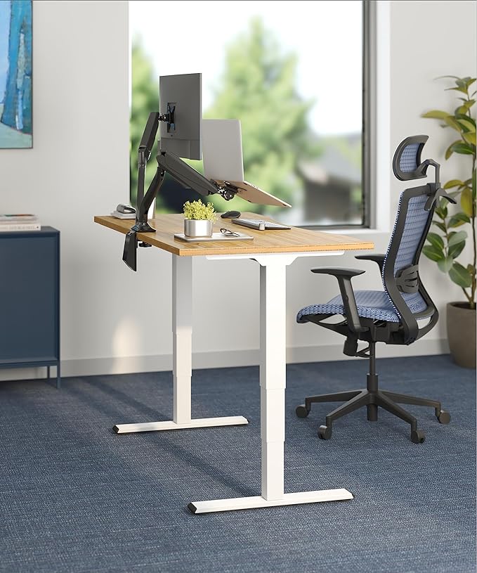 FLEXISPOT Pro Bamboo 3 Stages Dual Motor Electric Standing Desk