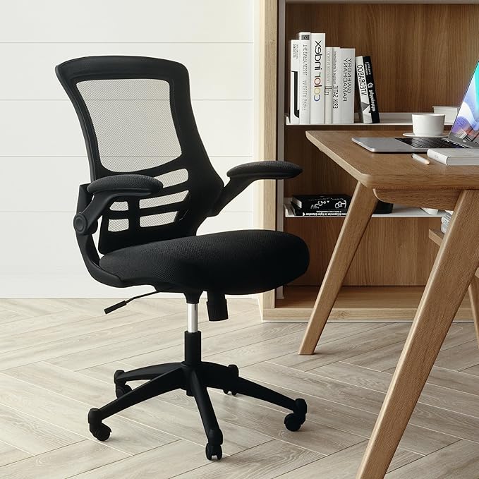 Flash Furniture Kelista Mid-Back Black Mesh Swivel Ergonomic Task Office Chair