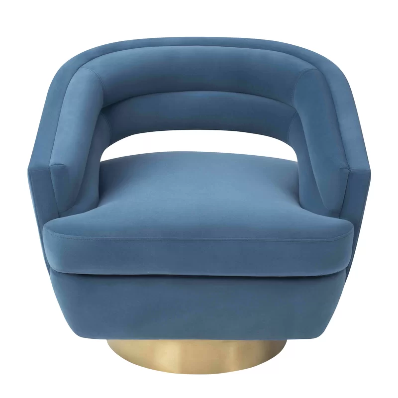Fleeman Velvet Swivel Accent Chair