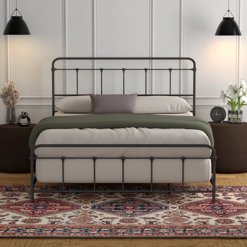Gracie Oaks Gillam Metal Bed Frame