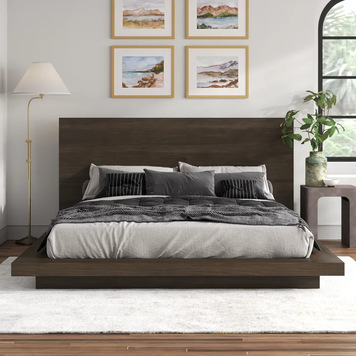 Joss & Main Brooks California King Linen Bed Frame