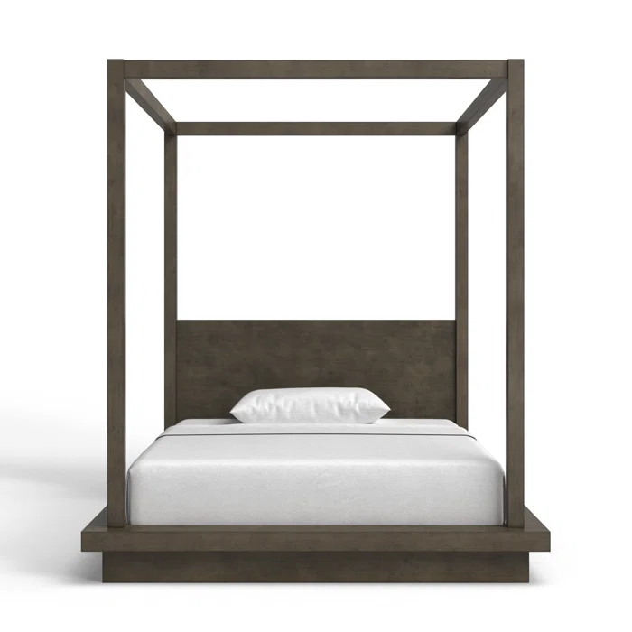 Joss & Main Brooks Solid Wood Canopy Bed