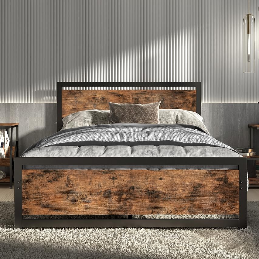 LIKIMIO California King Wood Platform Bed