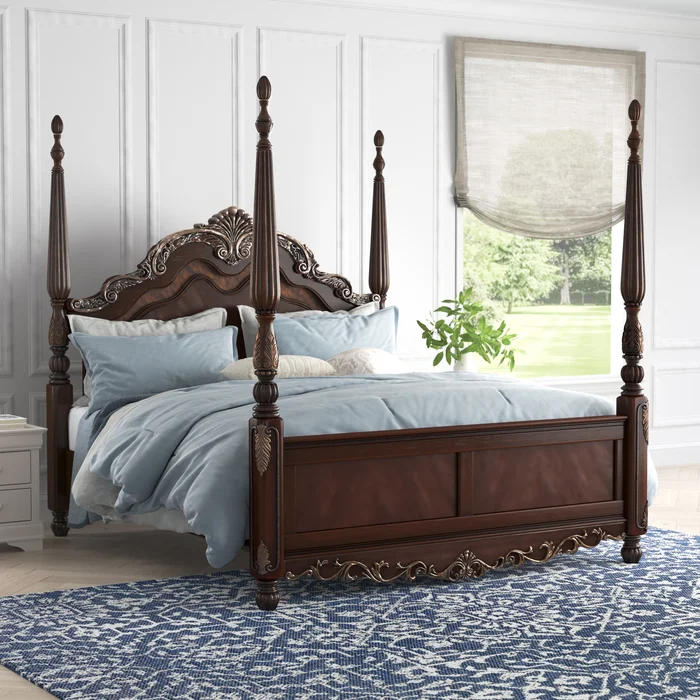 Lark Manor™ Ceja Solid Wood Four Poster Bed
