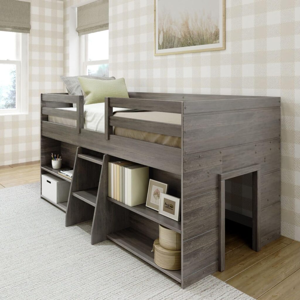 Max & Lily Modern Farmhouse Low Loft Bed