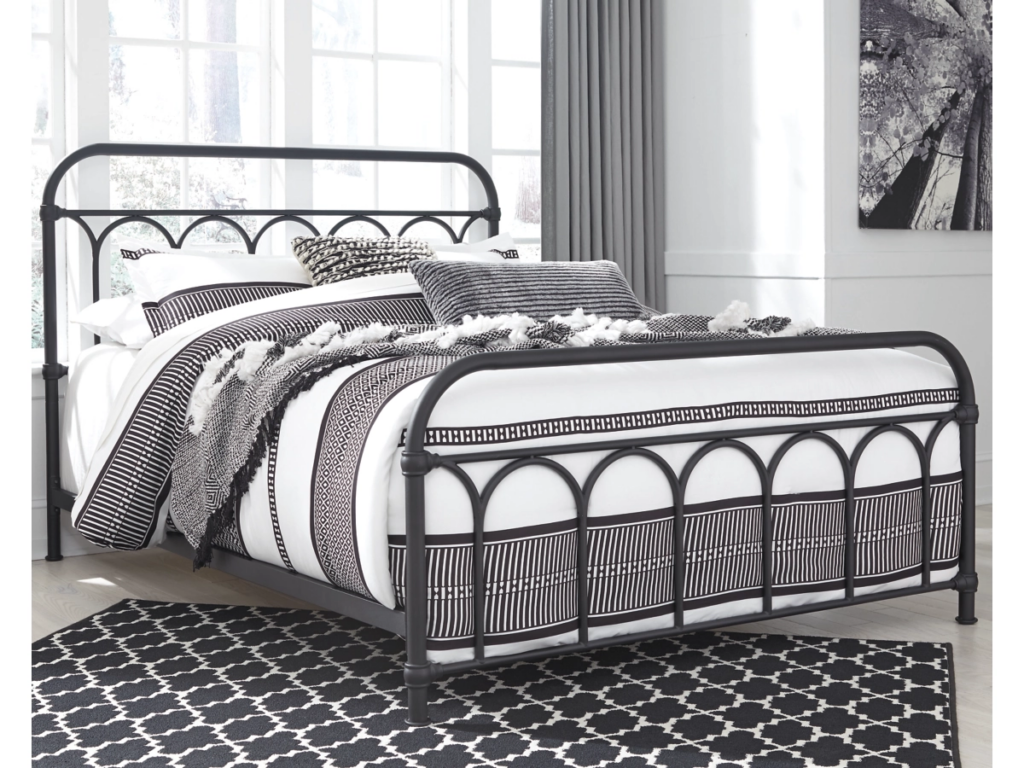 Nashburg Metal Bed Frame with Headboard