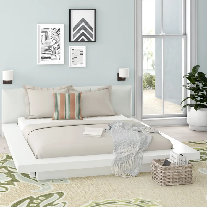 Orren Ellis California King Bed Frame with Headboard