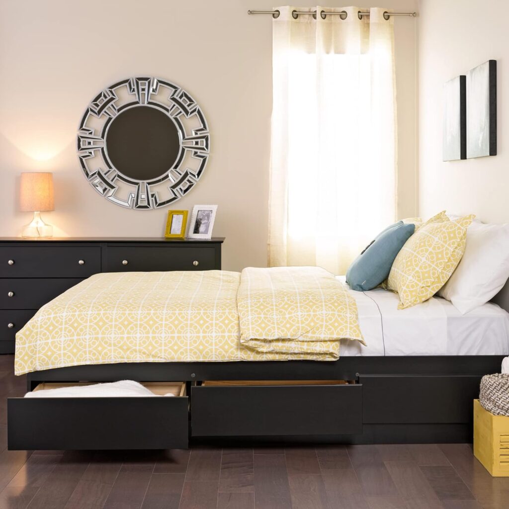 Prepac Full Mate’s Platform Bed with Bookcase Headboard
