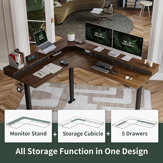 Reversible Electric Standing Gaming Desk Adjustable Height