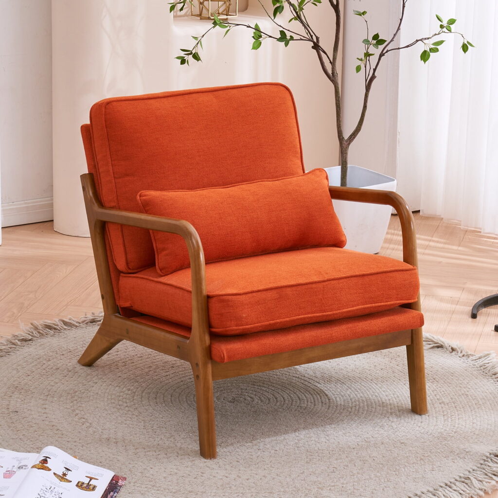 Upholstered Comfy Reading Accent Chair