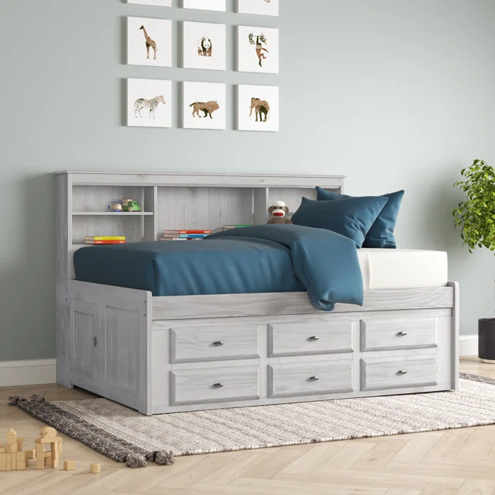 Viv + Rae™ Full Bookcase Bed with Drawers
