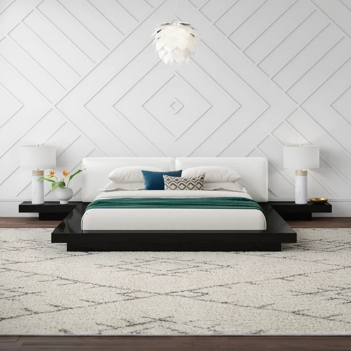 Wade Logan® Andzela Vegan Leather Platform Bed