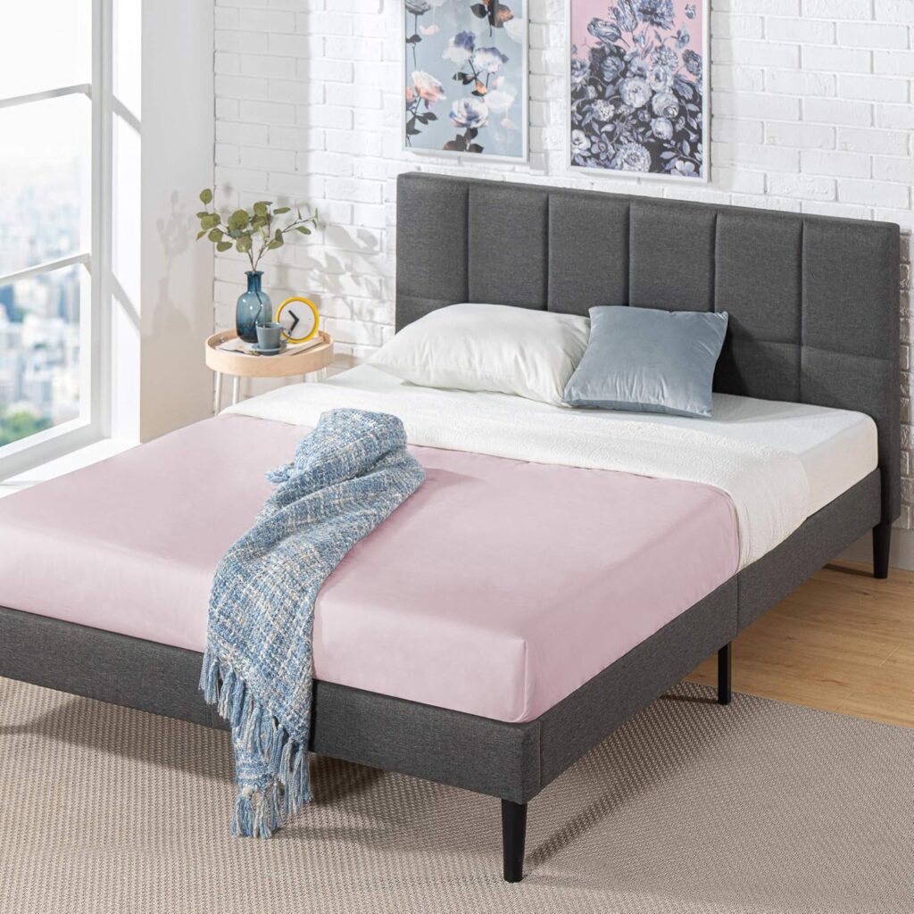 Zinus Lottie Upholstered Low Profile Platform Bed