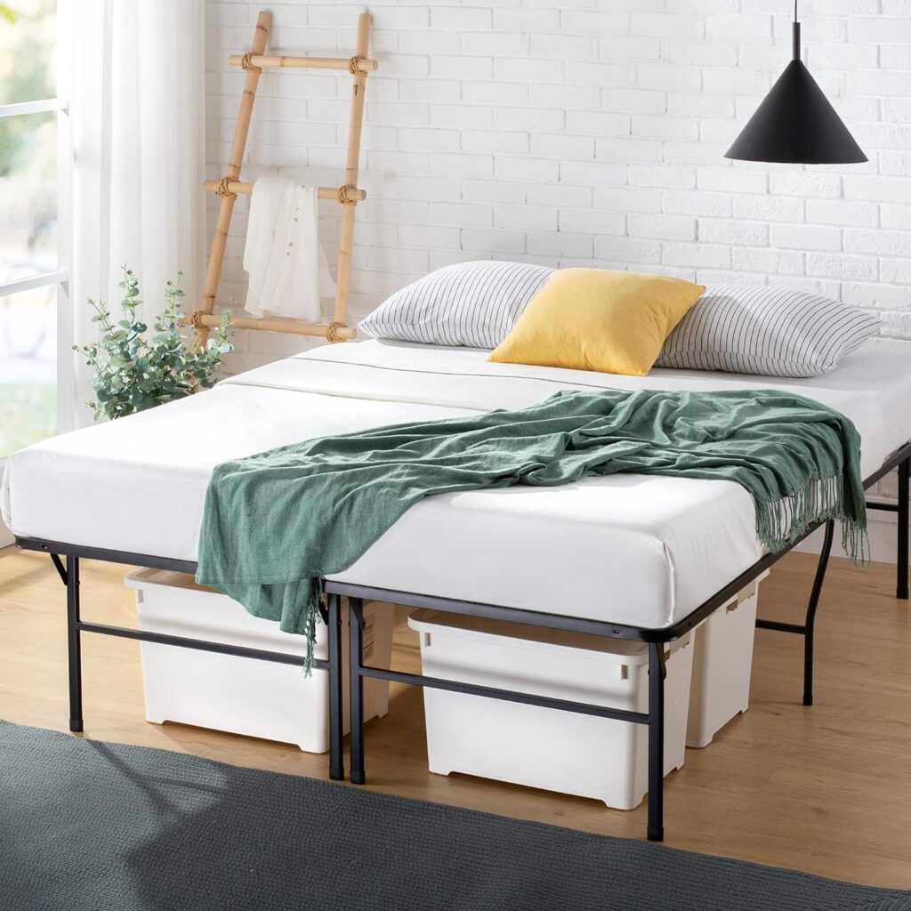 Zinus SmartBase Deluxe Metal Queen Bed Frame