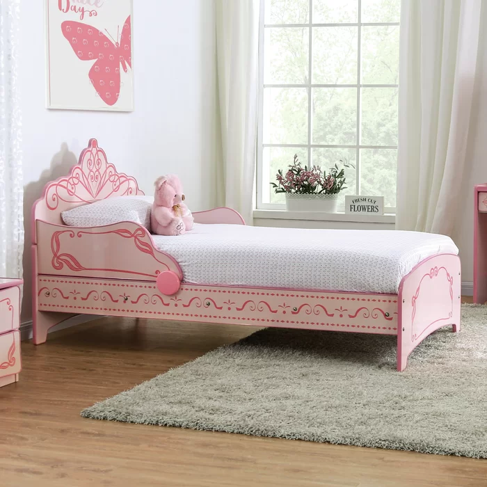 Zoomie Kids Genoa Princess Crown Single Bed