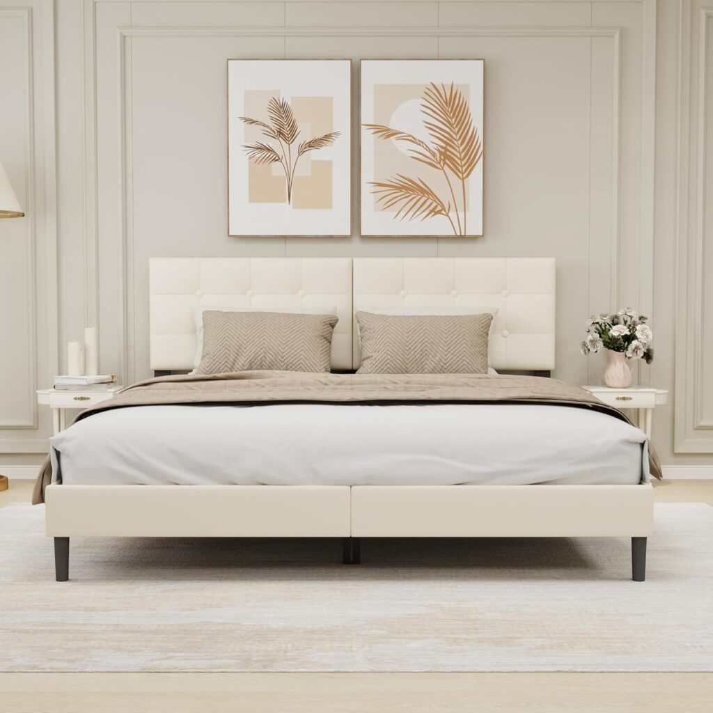 Zoophyter Upholstered California King Bed Frame