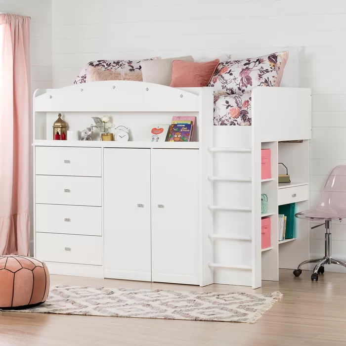 south Shore Tiara Loft Bed with Ladder